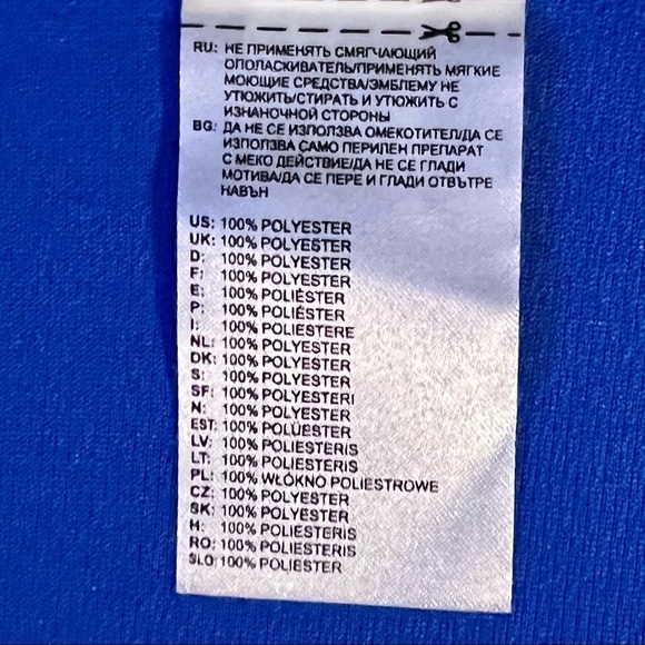 Adidas Women’s Blue Training V-neck 3 Stripe Pullover Shirt New With Tags Large - Picture 5 of 5